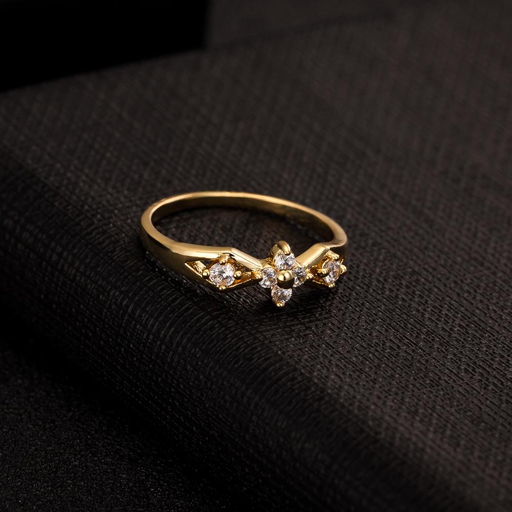 4 размера нежные блестящие белые украшения из циркона медное обручальное кольцо ювелирный подарок