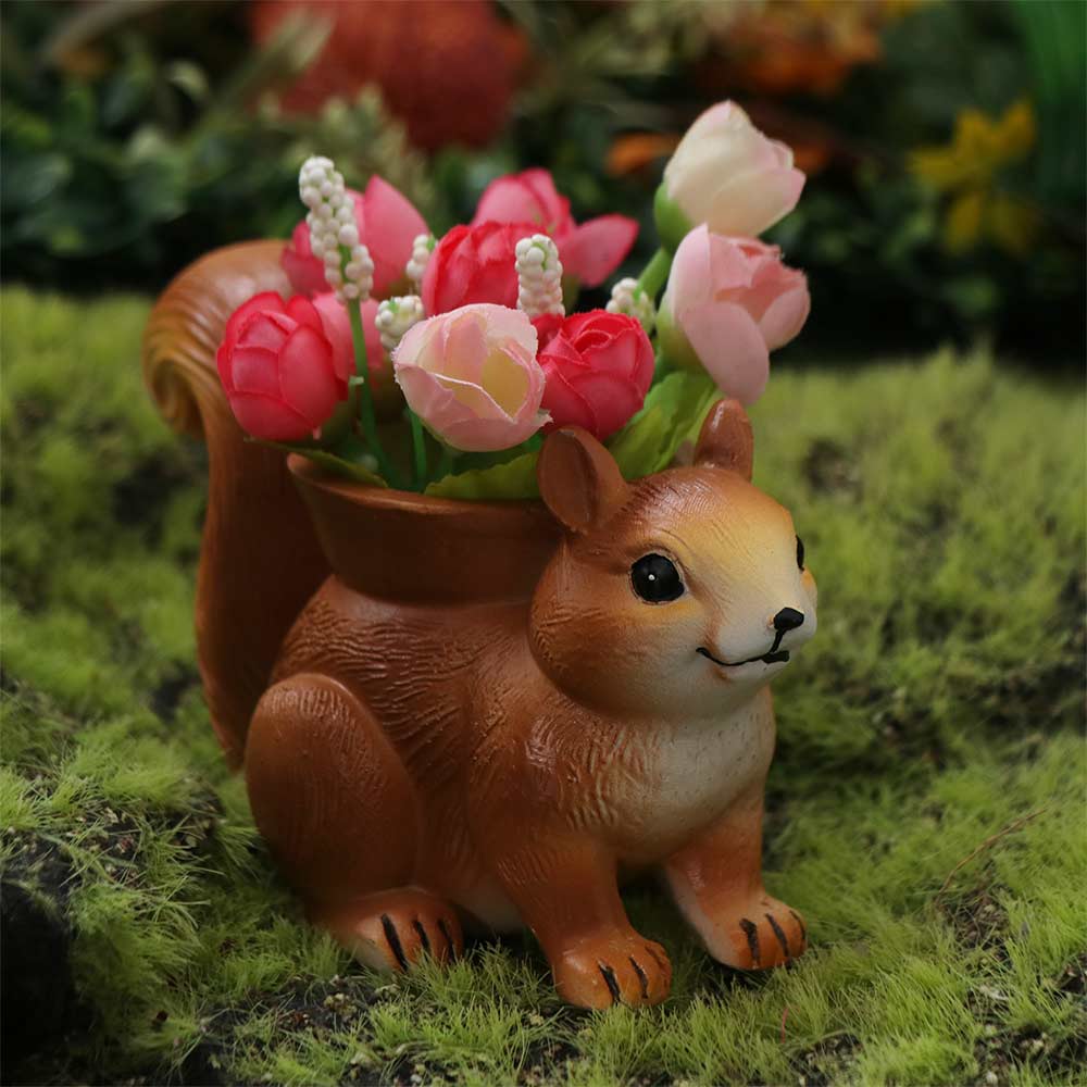 Handmade Squirrel Succulent Flowerpot Resin Succulents Plant Pots Living Room Decoration