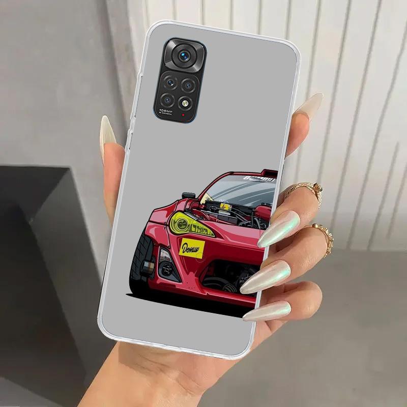JDM Спортивные Автомобили Мужской Мужчины Чехол для Телефона для Xiaomi Redmi Note 15 14 14S 13 12S 12 Pro 11S 11 Plus 11T 11E 10S Мягкий Funda Печатный Корпус