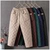 Autumn and Winter Retro Harem Pants Women's Quilted Thick Warm Loose Large Size Cotton Pants Outer Wear Fashion Cotton Pants