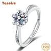 Танцизное классическое кольцо из стерлингового серебра 925 пробы с муассанитом, женские ювелирные изделия, свадебное обещание, подарок для вечеринки
