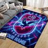 Custom Name Al Ahly SC2 Flannel Pattern Square Carpet,Area Rug,Carpet Rug for Living Room Bedroom Sofa Playroom Decor,Non-slip Floor Mat