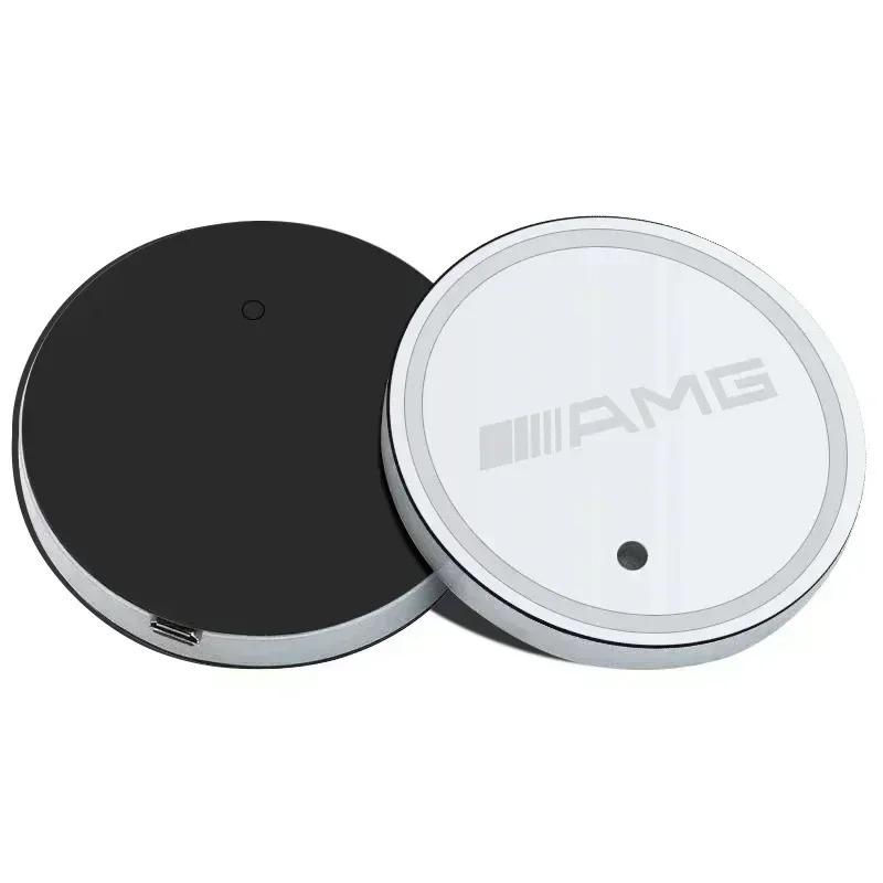 7 Color LED Car Cup Holder Light Luminous Coaster Water Cup Pad Accessories For Mercedes Benz AMG W124 W202 W203 W204 W210 W211 MR8