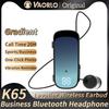 # K65 Lavalier Business Bluetooth 5.2 гарнитура время разговора/музыки 20 часов светодиодный цифровой дисплей шумоподавляющие беспроводные наушники