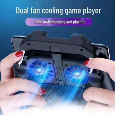 Новый горячо продаваемый мобильный игровой контроллер с шестью пальцами, с охлаждением вентилятором и функцией давления пистолета