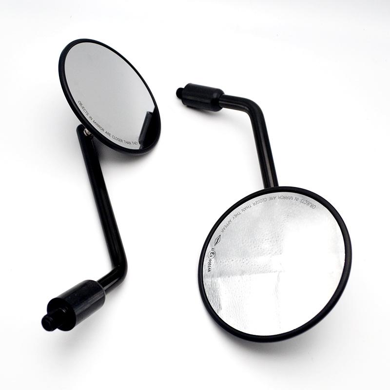 Ретро круглое 10 мм правая резьба мотоциклетное зеркало заднего вида с железным стержнем для M10