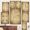 Vintage Brewing Beer Barrel Bottle Cooler Alcohol Patent Posters Canvas Painting Retro Wall Art for Pub Brewery Room Home Decor