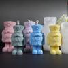 Fat Soldier Silicone Candle Mold for Scented Soap Making DIY Home Decor 3D Painting Gypsum Stand Men Mould Office Gifts