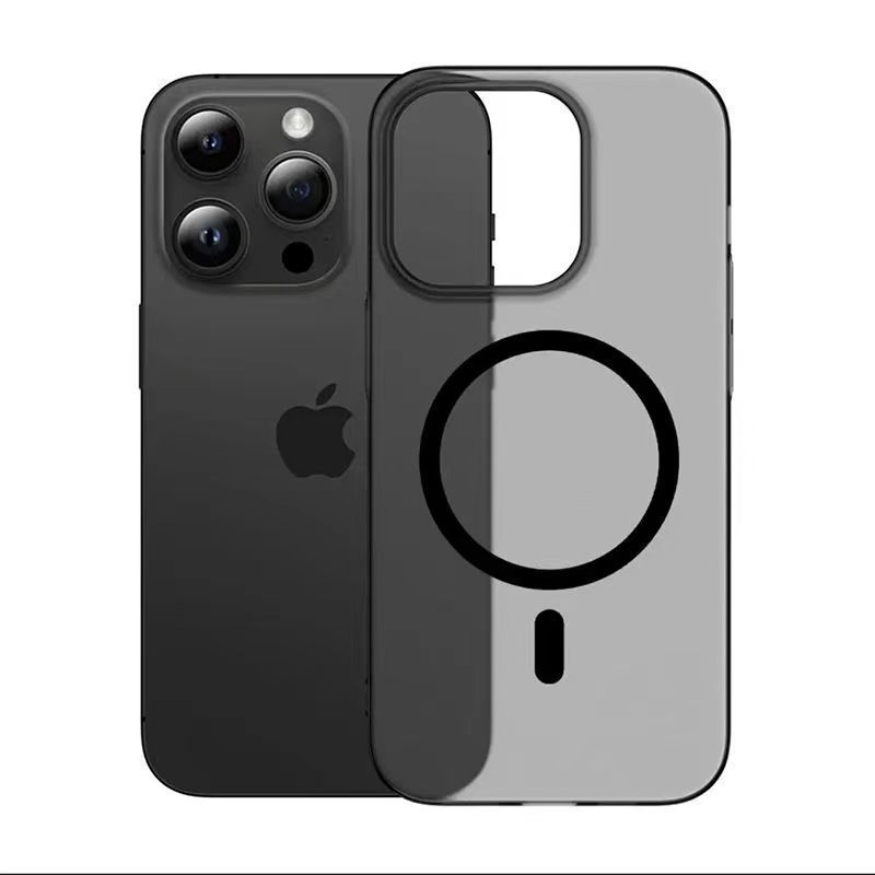 Матовый Полупрозрачный Магнитный Чехол Magsafe для Телефона iPhone 17 Air 16 15 Pro Max 14 Plus 13 12 11 Беспроводная Зарядка Ударопрочный Чехол