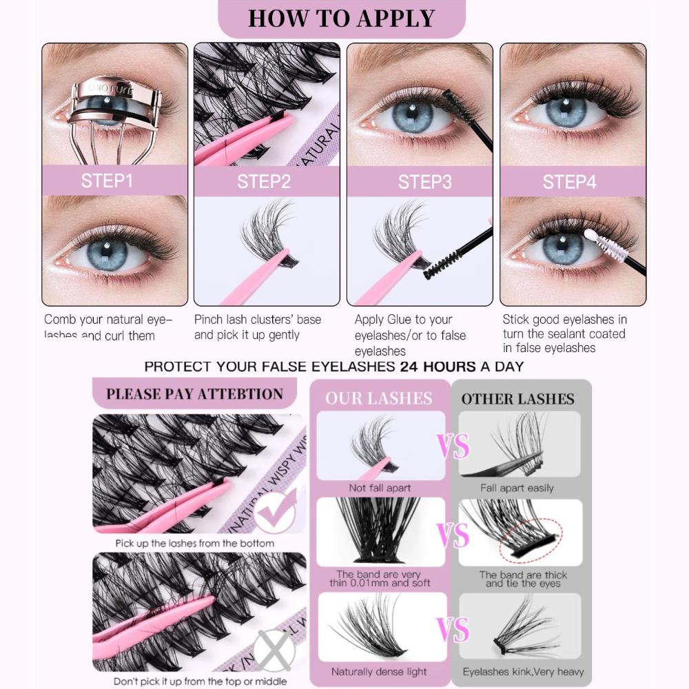 280 Пучков Объемные Густые Пучки Ресниц Пучки Нарощенных Ресниц Паутинка Макияж