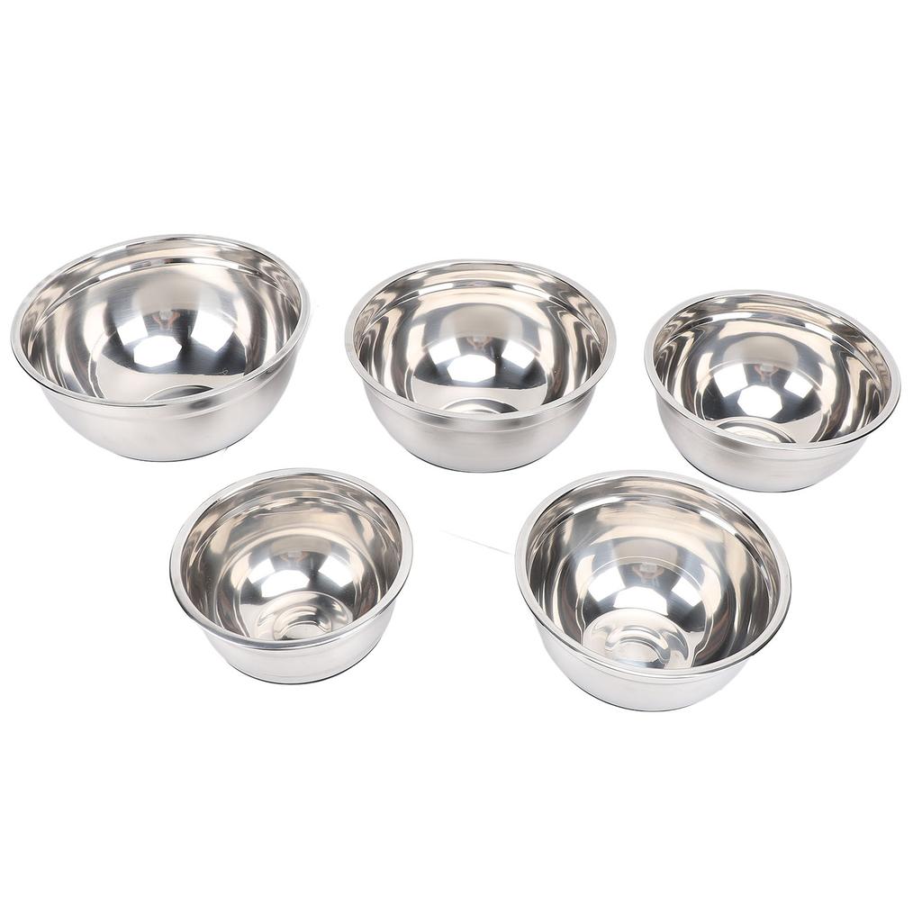 5 шт. миски из нержавеющей стали с крышками, многоцелевой набор для выпечки и смешивания овощей