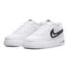 Nike Air Force 1 07 GS Cut Out Swoosh - White Black Kids Sneakers DR7889-100