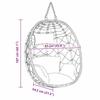 Hanging Egg Chair Coffee Brown 91.5 x 54.5 x 107 cm Poly Rattan