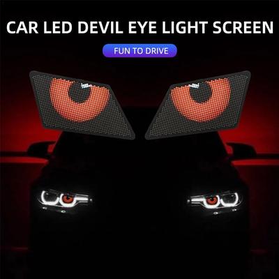 Мини светодиодный дисплей экран Devil's Eye Angel's Eye 3C мультимедийный светодиодный плеер приложение DIY дисплей для автомобильных противотуманных фар украшение фар
