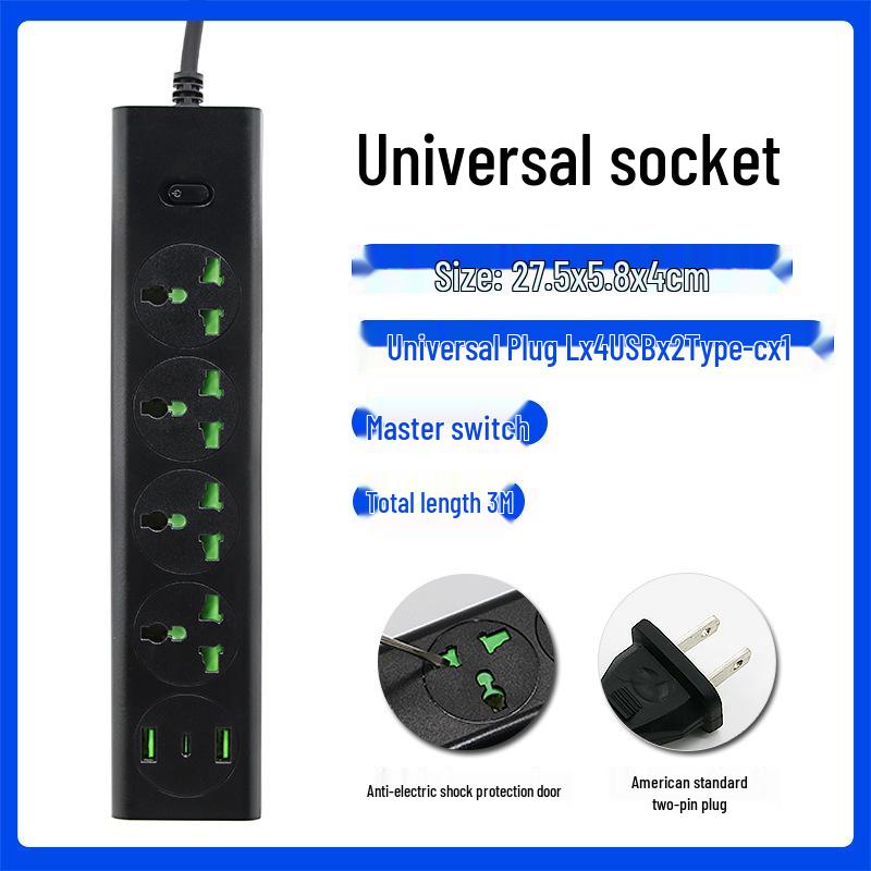 Универсальный европейский сетевой фильтр с USB, британский и немецкий стандарт, умная маленькая южноафриканская розетка