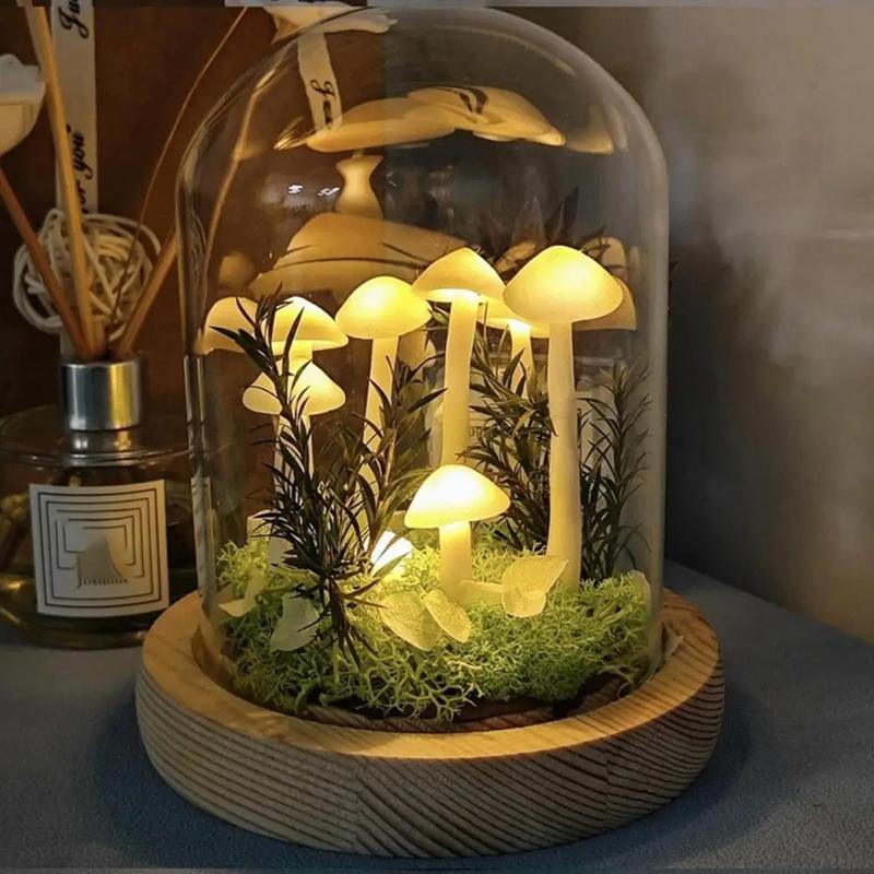Small Mushroom Lamp Handmade Mushroom Night Light Novelty Nightlight Project Small Mushroom Lamp Arts and Crafts-ABAM
