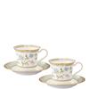 Noritake American Cup Saucer 220cc Yoshino 2 Customers Green Bone China & (Pair Set) Y6704/9983