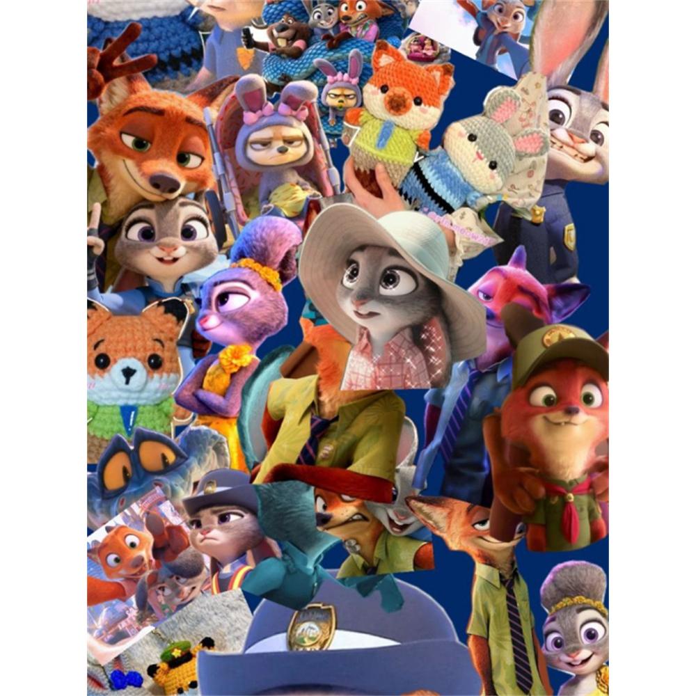 Disney 5D DIY Алмазная живопись Иллюстрация Зверополиса Вышивка Мозаика Крестик Домашний декор Подарки Поделки