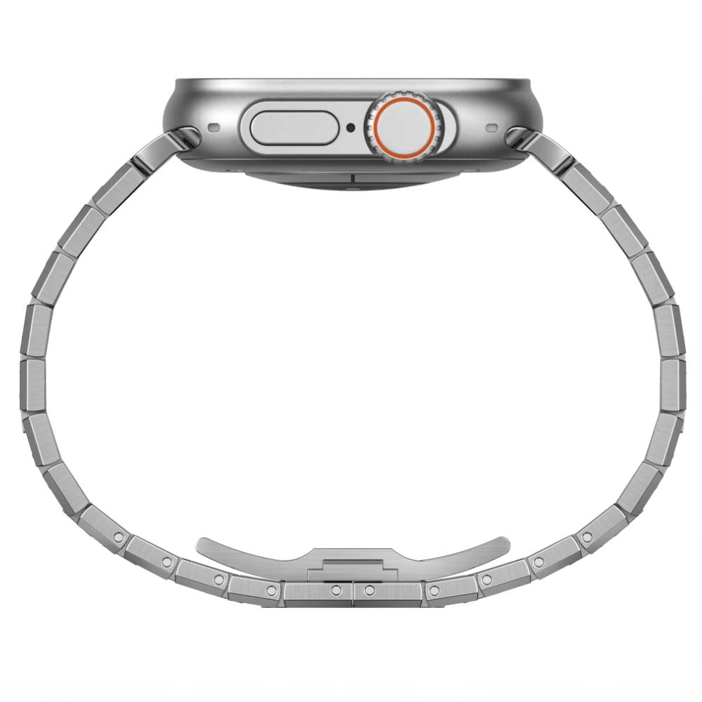 Ремешок из нержавеющей стали для Apple Watch Ultra 2 49 мм 46 мм 45 мм 44 мм 42 мм Металлический браслет iWatch Series 10 9 8 7 6 5 SE 4 49 мм ремешок