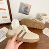 Женские осенние новые универсальные нишевые студенческие спортивные маленькие белые туфли с круглым носком