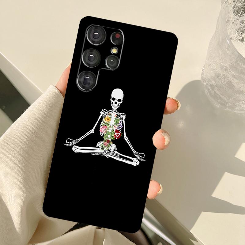 Чехол для телефона Skeleton Yoga для Samsung Galaxy S23 S22 Ultra S21 S20 FE S8 S9 S10 Note 10 Plus Note 20 Ultra