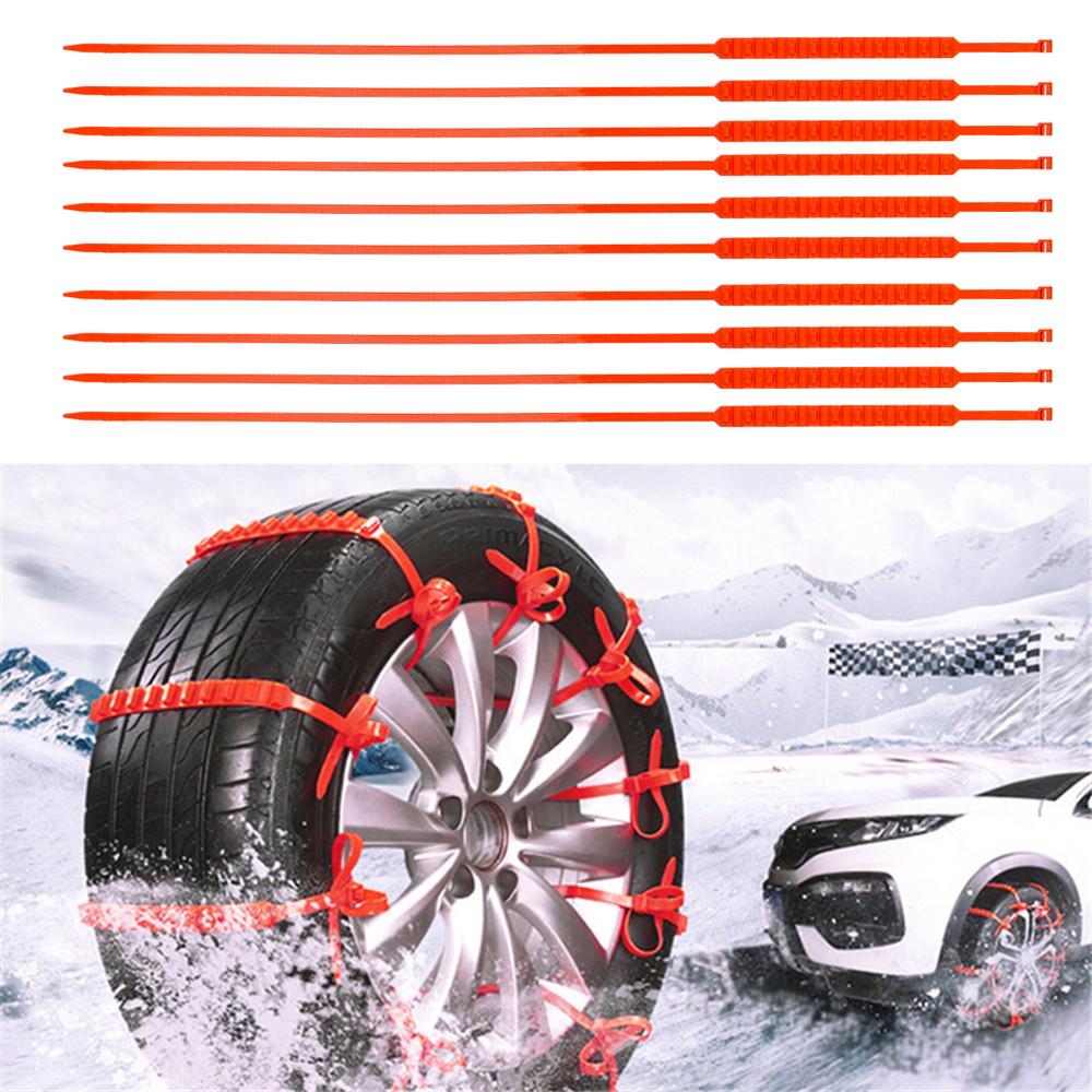 10 шт. цепи для зимних шин, противоскользящие автомобильные противоскользящие шипы для зимнего вождения, автомобильные шины