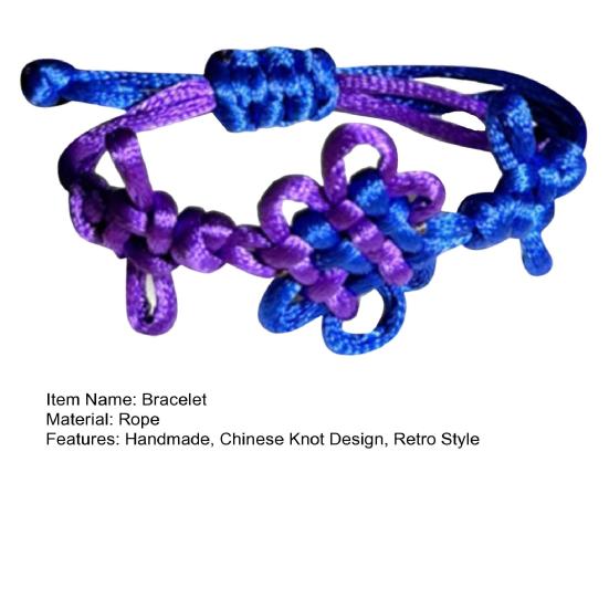 Браслет-узел Ретро плетеный браслет Ручной работы Браслет на удачу Мода