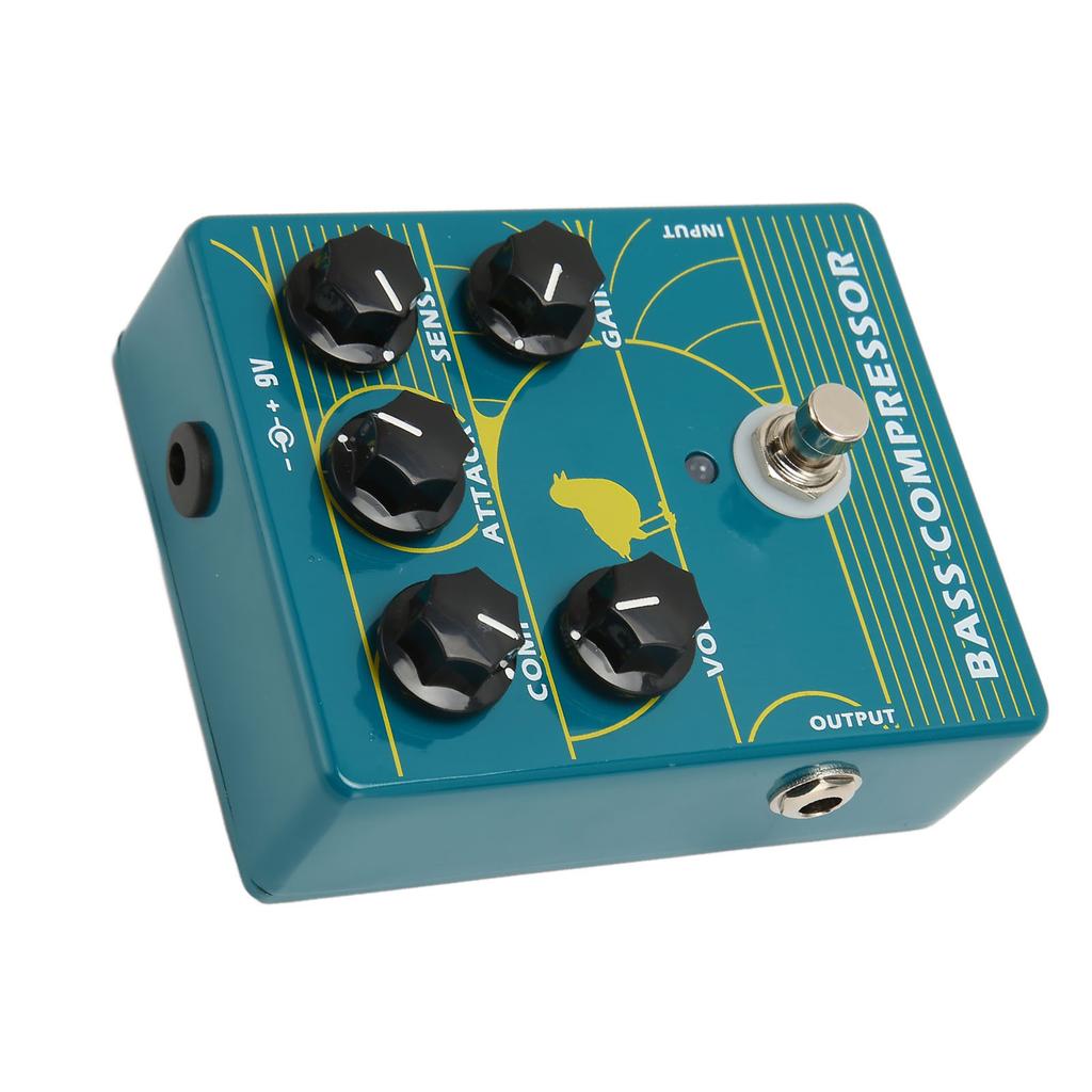 Педаль для бас-гитары из алюминиевого сплава 1/4 дюйма монофонический вход выход басовая компрессионная педаль для музыканта 