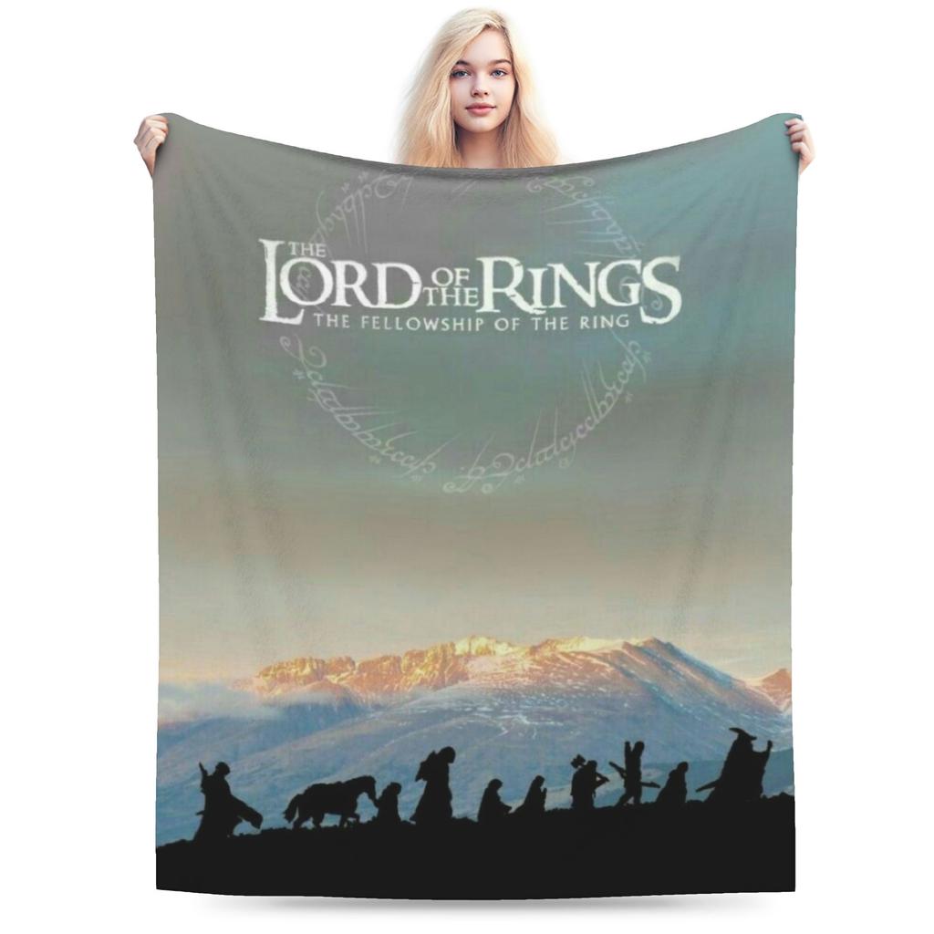 Lords Rings Blanket Multi-size Warm Cozy Fluffy Throw Blankets for Sofa Couch and Bed