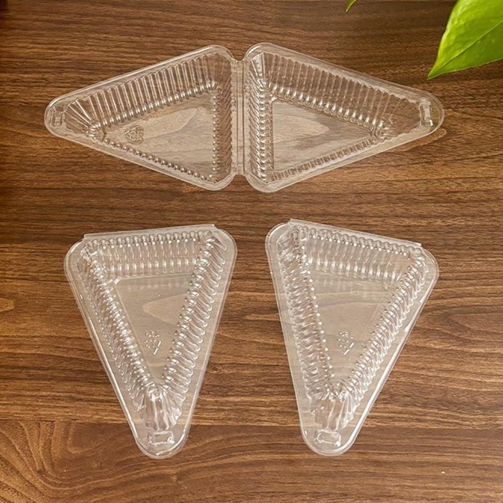 50 шт. ПЭТ пластиковых контейнеров для кусочков торта, одноразовые коробки для упаковки пирогов, контейнеры для десертов, для использования в пекарнях