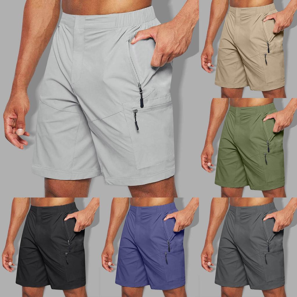 Мужские летние модные повседневные брюки большого размера с несколькими карманами, хлопковые рабочие шорты