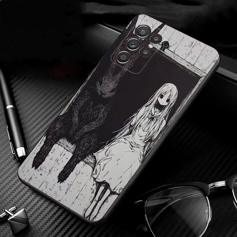 Чехол для телефона Samsung Galaxy S26 S25 S24 S23 S22 S21 Ultra S24 S23 S22 S21 S25 Plus S24 FE ужасы Призрачная девушка Искусство