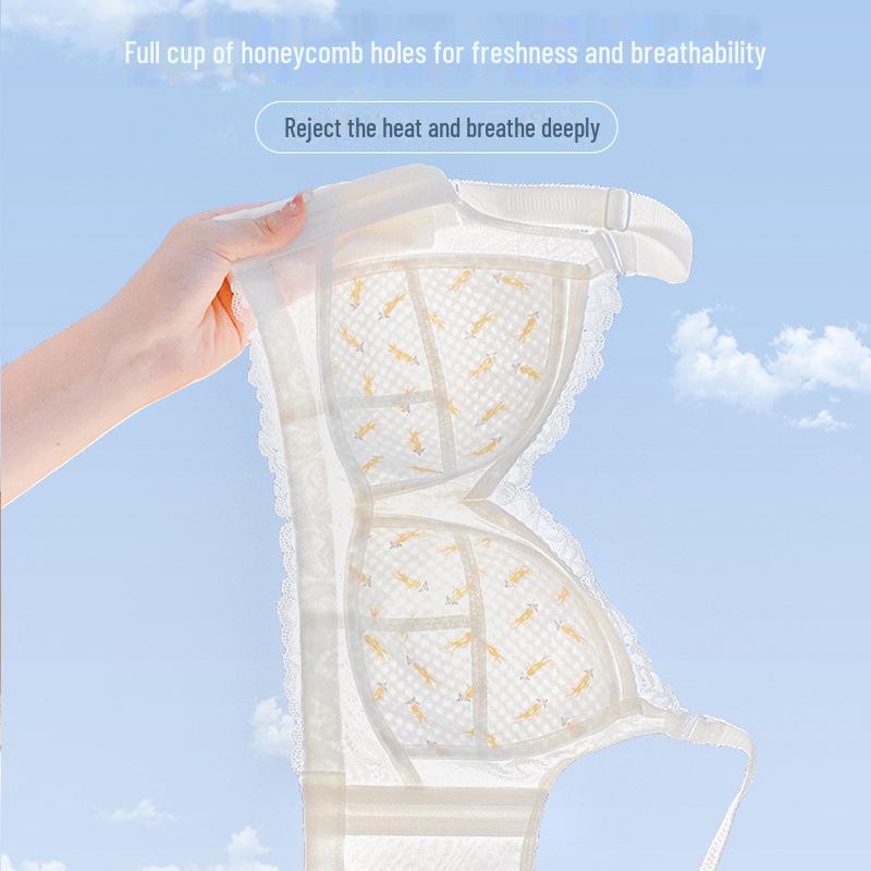 Женский белый регулируемый бюстгальтер пуш-ап: Улучшает форму и поддержку без стальных колец
