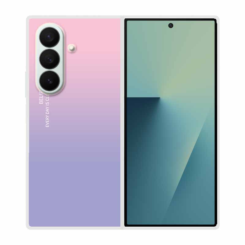 Чехол для SAMSUNG Fold 7 5G Чехлы Животное Мрамор Прозрачный Жесткий Телефон Funda для Galaxy Z Fold7 5G Задняя крышка Zfold7 Прозрачный корпус