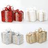 2/3Pcs Plastic Christmas Tree Ornament Lace Gift Box Christmas Decorations