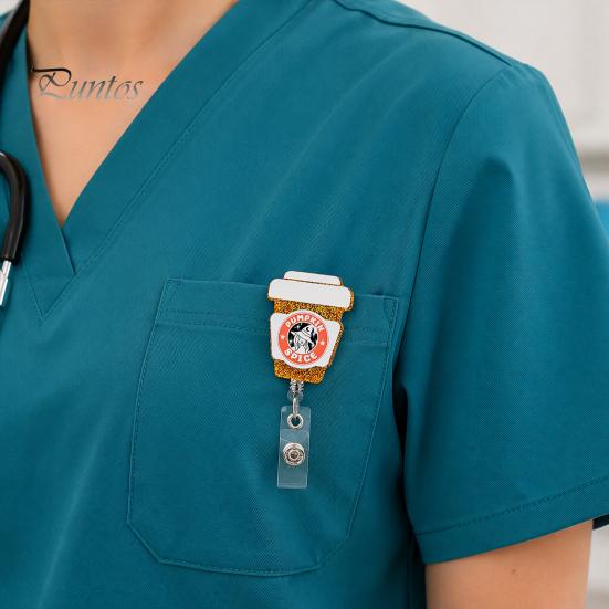Хэллоуинские Офисные Аксессуары Выдвижной Держатель для Бейджа, Акриловый Катушка с Блестками, Милый Держатель для ID с Призраком, Карточка-Тыква для Медсестры, Врача, Учителя, Работника