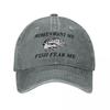 Women Want Me Fish Fear Me Fishing Unisex Style Baseball Cap Distressed Cotton Caps Hat Fashion Outdoor Activities Sun Cap