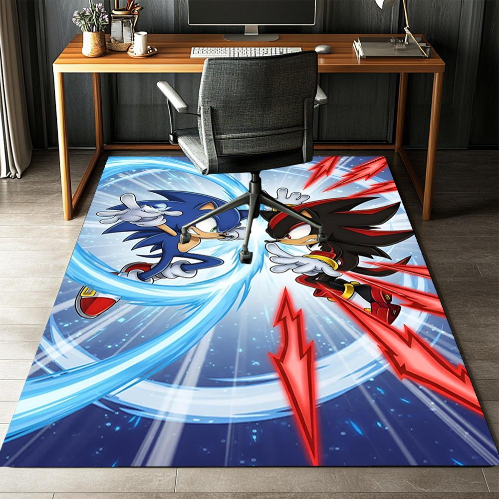 Sonic Printed Carpet Rug for Office Chair Living Room Bedroom Kitchen Room Decor Gifts