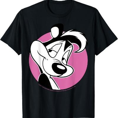 Футболка Looney Tunes Пепе Ле Пью Розовый Круглый Портрет