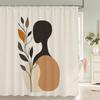Современная простая и абстрактная женская шторка для душа, 3D-печать, занавеска для ванной комнаты, водонепроницаемая ткань, занавеска для украшения дома с крючками
