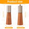 2Pcs Wooden Pepper Mills Adjustable Manual Mills Salt and Pepper Grinder Spice Mill Refillable Spice Grinder Kit for BBQ