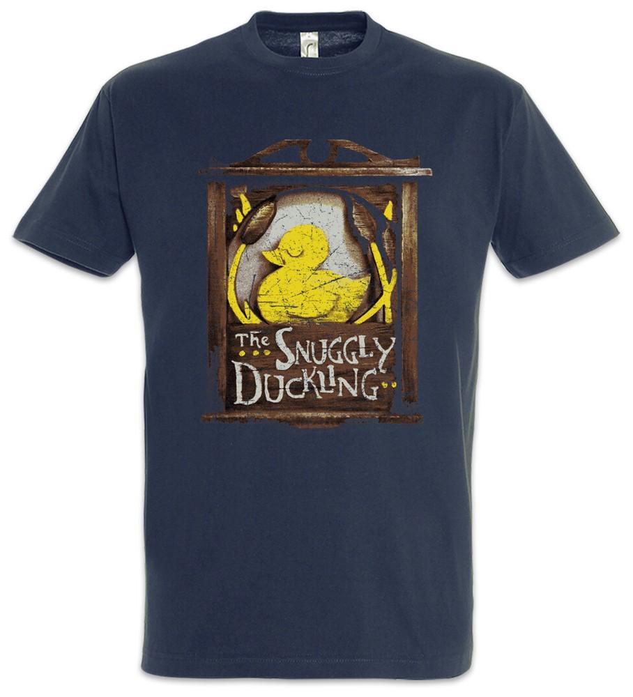 The Snuggly Duckling T-Shirt Rapunzel Symbol Sign Company Logo Pub Bar Tavern