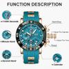 LIGE Fashion Luxury Quartz Man Watch Outdoor Casual Sport Silicone Strap Clock Military Waterproof Luminous Date Watches for Men