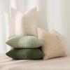 double-sided design Throw pillows cover Soft Boho style Square pillowcases Farm Neutral Nordic Home Decor Striped Corduroy 1PC
