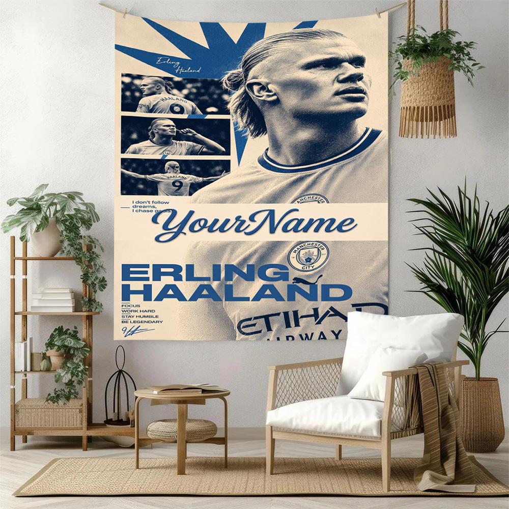 Haaland Custom Your Name Wall Decor Tapestry Art For Pet Memorial Birthdaywedding Party Backdrop Family Gift