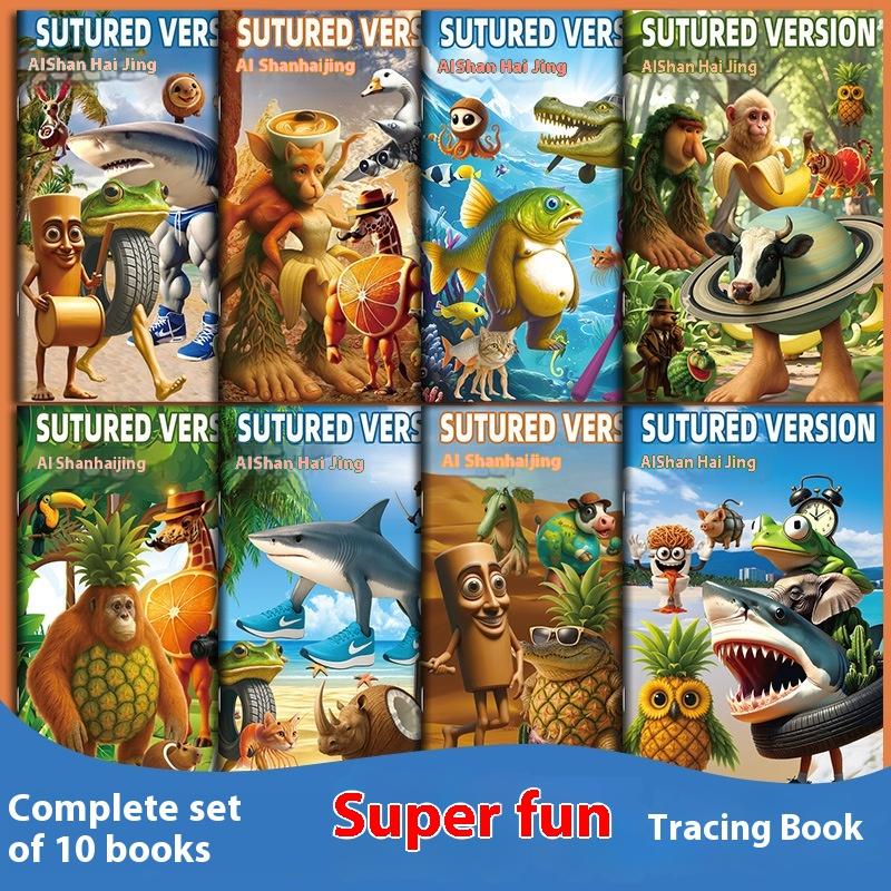 10 шт. Аниме Игра Тунг Тунг Тунг Сахур Раскраски Канцелярские товары Итальянская Раскраска для мозгов Смешные Тралалело Палочные человечки