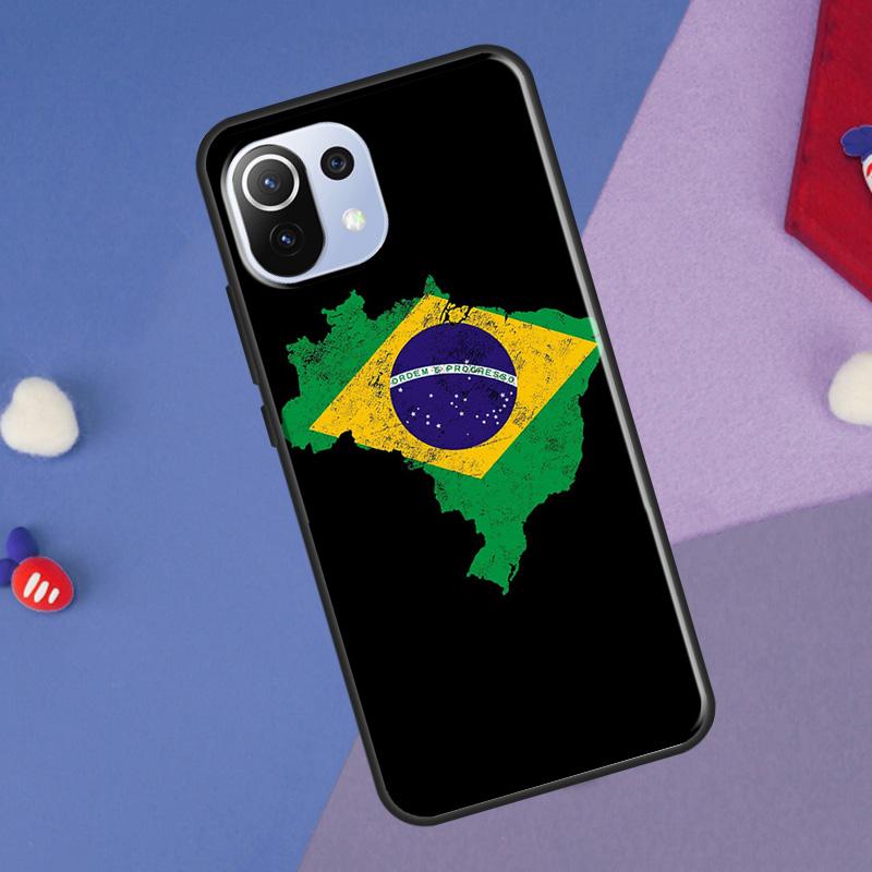 Бразилия Бразильский флаг Чехол для Xiaomi 14 Ultra 13 11T 12T 13T 14T Pro POCO X6 X7 Pro X3 X5 F3 F5 F6 M6 Pro Чехол