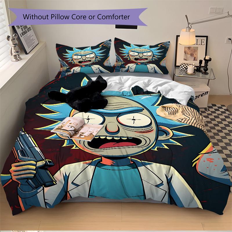 3pcs Rick Sanchez Duvet Cover Set (1 Duvet Cover + 2 Pillowcases, No Core) - Comfortable, And Breathable Bedroom Decoration yy251104050
