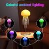 3D Bionic Jellyfish Night Lights RGB Gradient Cute Bedside Lamp Intelligent Voice Control Ambient Sensing Lights Table Lamp