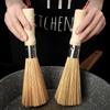 Natural Bamboo Pot Brush Long Handle Wok Cleaning Brush Dish Brush Kitchen Tool Supplies for Home Restaurant